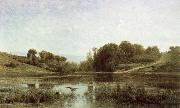 Charles Francois Daubigny The Pool at Gylieu oil painting on canvas
